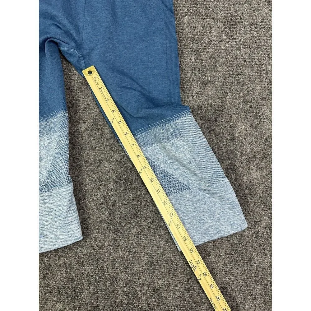Lululemon Leggings Womens 8 Blue‎ Ombre Seamlessly Street Crop Athletic Gym